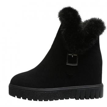 Chaussures d'hiver femme en coton dense, finition peluche – version révisée
