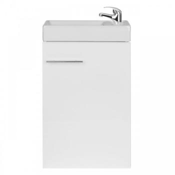 Élégance Mini – Meuble vasque suspendu en blanc