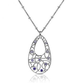 Brosway Colgante de Latón y Circonita Púrpura para Mujer BTU02