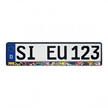 Utsch ERUSTAR Kennzeichenhalter mit Stickerbomb‑Design