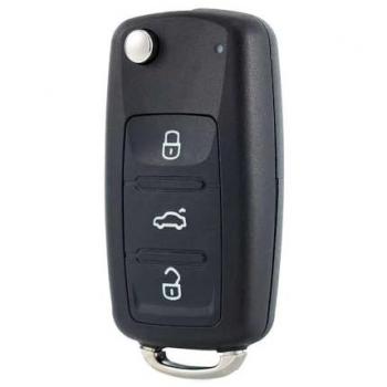 Funda Rígida de Llave de Mando 3 Botones para Golf Mk6, Tiguan, Polo, Passat CC, Seat y Skoda Octavia