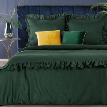 Completo Letto Raso Eurofirany 160x200 Verde Bottiglia