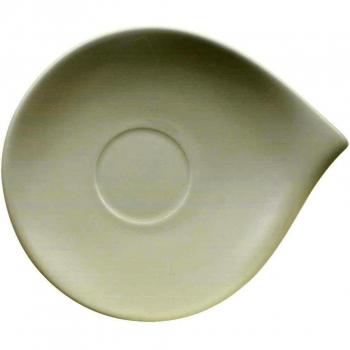 Flow Untertasse, 21 x 18 cm, Premium Porzellan, Weiß