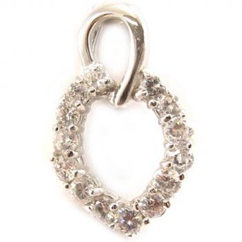 Silver Tendrement Lily Pendant C4623 – White Edition