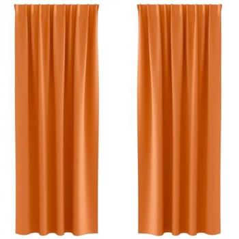 Cortinas de Ventana Naranja Brillante 2 Pcs 245x140 cm