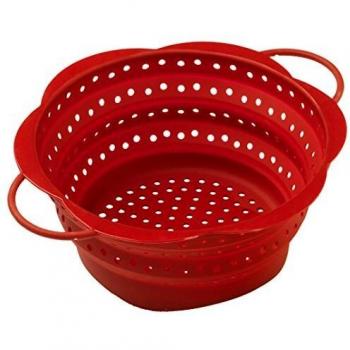 Kuhn Rikon 19 cm Red Silicone Collapsible Colander – 28 × 28 × 30 cm