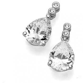 Lady Pair Zirkonia-Tropfende 925 Silber Ohrstecker