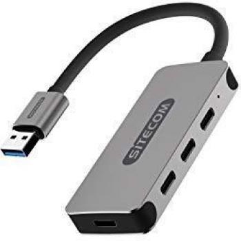 Sitecom CN‑388: Hub 4 porte USB C 3.1, corpo in alluminio
