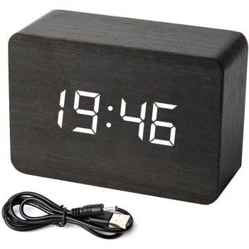 Modern Bamboo LED Desk Clock