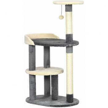 Albero Multi‑Livello per Gatti “Sisal Grigio” – 1,05 m