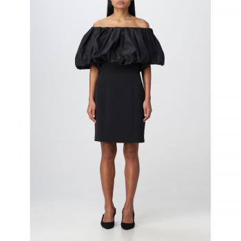 Pinko Isola Madre Abito Nero Stretch Crêpe 40