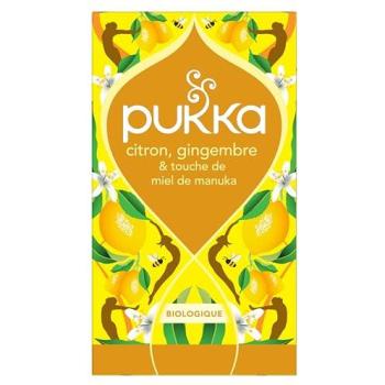 Pukka Infusion Bio : Citron, Gingembre + Miel de Manuka