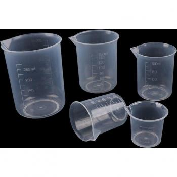 2Pcs Transparent Measuring Beaker Set (250ml/150ml/100ml/50ml/25ml)