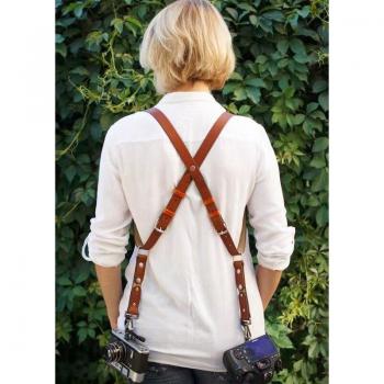 Double Buckle Leather Camera Strap