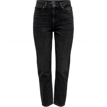 Only Jeans in unifarbenem Design, Modell 'EMILY', Größe 27/32, Schwarz