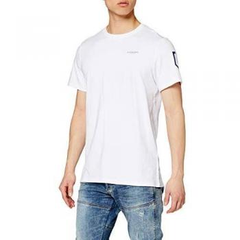 Camiseta G-STAR RAW Sleeve Shield Print Straight, Blanco, Talla M