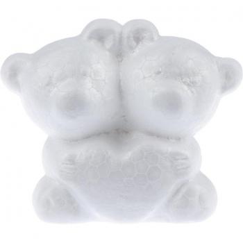 8.9cm White Foam Bear for Crafts