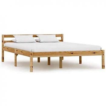 Cadre de lit Bois de pin massif 120 x 200 cm