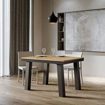 Table à manger extensible effet chêne