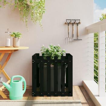 Vaso de Jardim Estilo Cerca 60x60x60 cm Pinho Preto