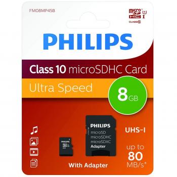 Carte micro SDHC Philips 8 Go Class 10