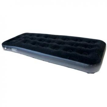 Yellowstone Deluxe Flocked Air Mattress, One‑Person Size, Built‑In Pump