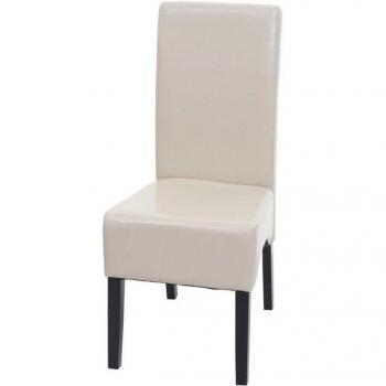 MCW Crotone Stuhl, Hochlehner, Leder ~ creme