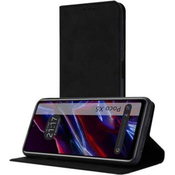 Funda Polipiel Negra con Compartimento para Tarjetas para Xiaomi POCO X5 5G