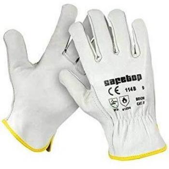 Guantes elásticos de piel flor vacuno tipo conductor Brión