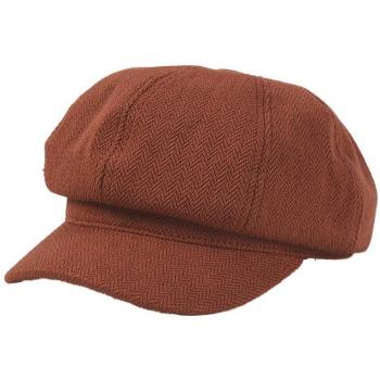 SHOWERSMILE Spring/Summer Brick-Red Newsboy Cap for Women