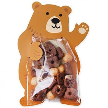 10pcs Animal Cookie Gift Bags with Cards for Mother's Day