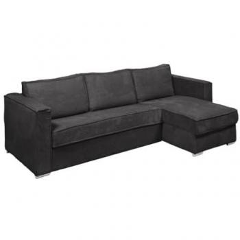 Canapé modulaire express en velours gris anthracite