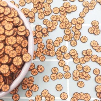 100g Polymer Clay Basketball Slices for DIY Crafts and Decoration (5mm)