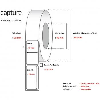 Capture CA-LB3066 White Label Printer