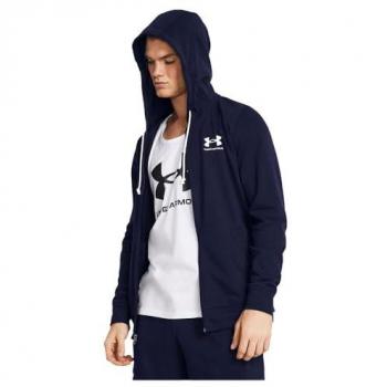 Felpa con zip Rival Terry Under Armour blu scuro
