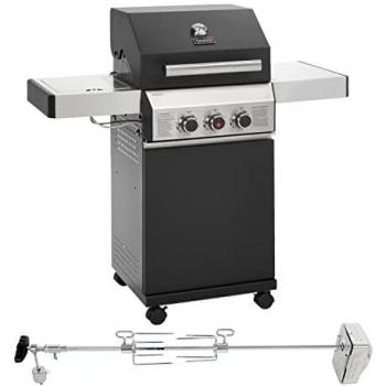 Schwarzer Taino Gasgrill 2+1 inkl. Drehspieß
