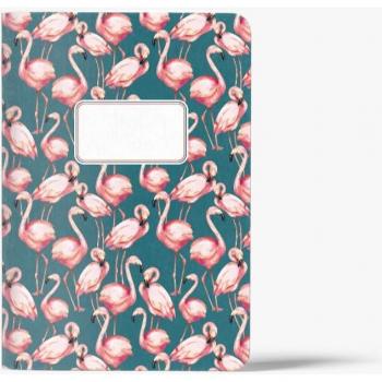 A5 Notizheft mit Pink Flamingo Muster