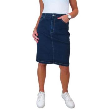 Paulo Due Women's Dark Indigo Denim Skirt, Knee Length, Size 10