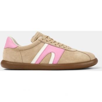 Sneaker Camper Pelotas Soller in pelle liscia beige rosa donna