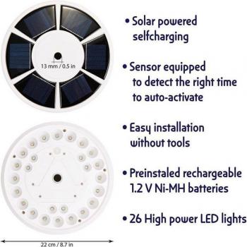 BRUBAKER LED Solarlicht für Garten und Camping