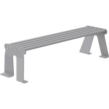 Panchina Tripla Sedia da Esterno 172x52x44,5 cm – Acciaio Zincato Grigio