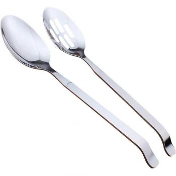 Restaurant Grade 28cm Stainless Steel Salad and Soup Spoon Set