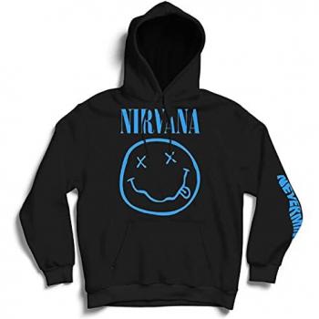 Felpa con cappuccio Nirvana Nevermind Smile nera XL