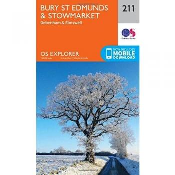Ordnance Survey Map of Bury St Edmunds & Stowmarket