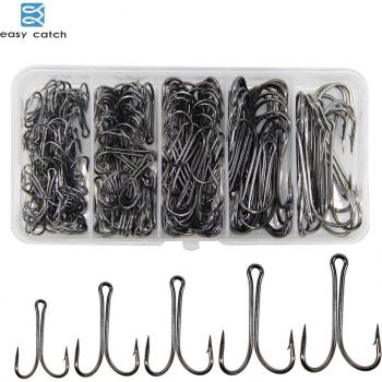 150pcs High Carbon Steel Double Fishing Hooks by Easy Catch