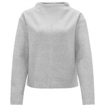 Opus Damen Sweatshirt Goklona Grau Modern Fit Größe 44