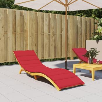 Coussin de chaise longue vidaXL rouge 200x50x3 cm