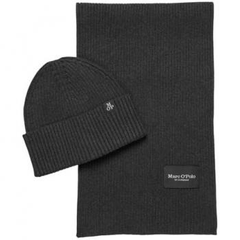 Ensemble hiver bonnet et écharpe gris Marc O'Polo