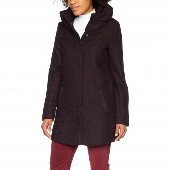 TOM TAILOR Denim Damen Mantel Herringbone Big Collar Rot