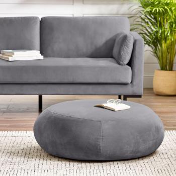 Soft‑Touch Otis Grey Velvet Stool